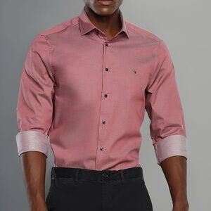 Tommy Hilfiger Men's Rose-Metallic Dress Shirt